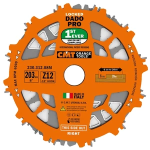CMT ipari speciális DADO PRO szett, D=203x30; Z=12