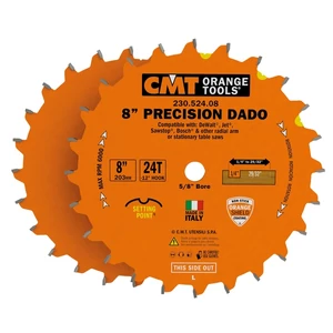 CMT Speciális 8"-os DADO szett; D=206x15,87; Z=24