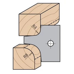CMT Keményfém cserelapka pár, R4/8