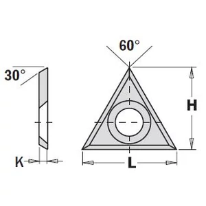 CMT Keményfém cserelapka 22x19x2