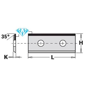 CMT Gyémánt élű cserelapka 30x12x1,5