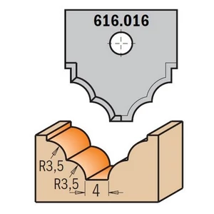 CMT profilos CNC marólapka; 616.016