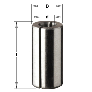 CMT felsőmaró szűkítő persely D=9,5/6x25 mm