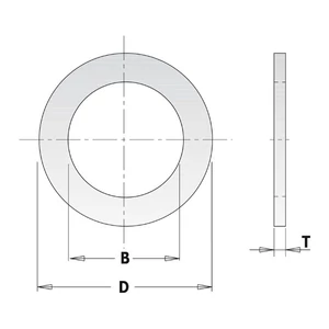 CMT Szűkítőgyűrű körfűrészlaphoz, D=30/20x1,4 mm