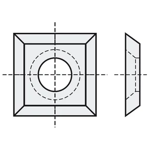 P+ Keményfém cserelapka 14x14x2
