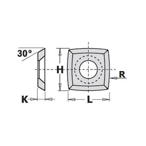 P+ Keményfém cserelapka 15x15x2,5