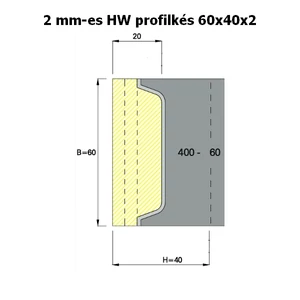 OMAS 2 mm-es keményfém cserelapka az ART 400-as szerszámokhoz; 60x40x2