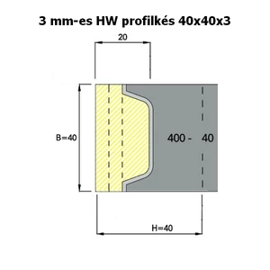 OMAS 3 mm-es keményfém cserelapka az ART 400-as szerszámokhoz; 40x40x3