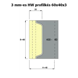 OMAS 3 mm-es keményfém cserelapka az ART 400-as szerszámokhoz; 60x40x3