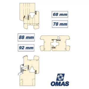 01. OMAS VARIO ablakgyártó szerszám A2000W, keresztmetszet 68-78-88-92 mm
