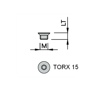 OMAS süllyesztettfejű tövigmenetes csavar M4x3,4