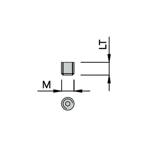 OMAS belső kulcsnyílású hernyócsavarok M2,5-M5; LT=2,5-5