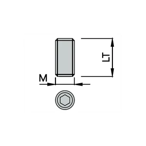OMAS belső kulcsnyílású hernyócsavar  M10x20