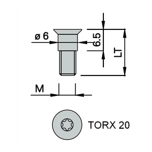 OMAS süllyesztettfejű csavar M5x14