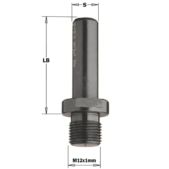 CMT Párhuzamos szárú befogó adapter cserélhető szerszámhoz M12x1; S=8-16