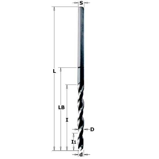 CMT Nagy szilárdságú fúrószár pipapántokhoz, D=5,2-9,8