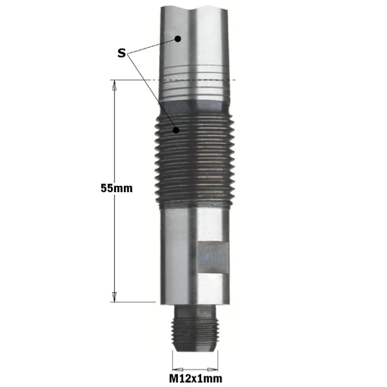CMT Kúpos szárú befogóadapter cserélhető  szerszámokhoz M12x1