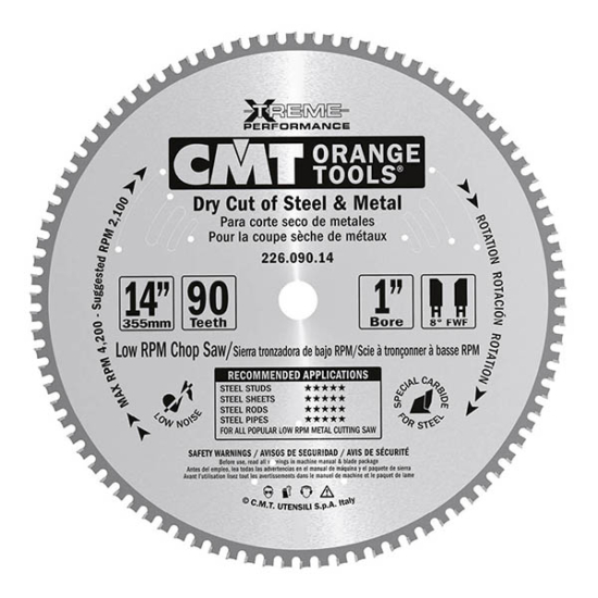 CMT Extém és ipari száraz vágó körfűrészlap D=305-355 B=25,4 mm