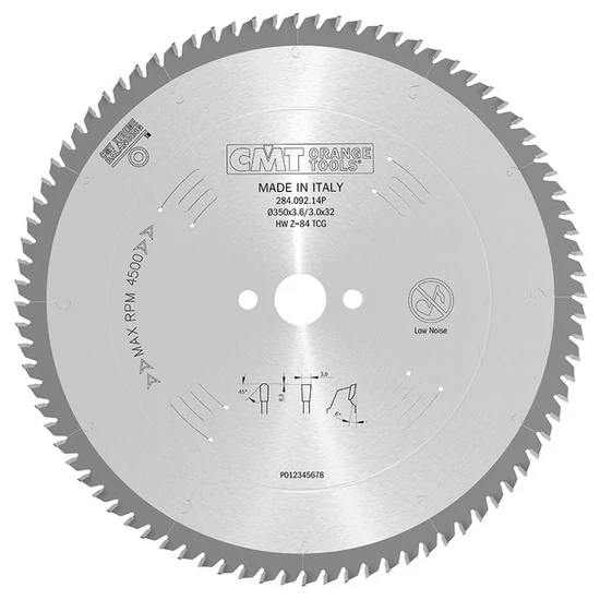 CMT XTREME színesfém és műanyag vágó fűrésztárcsa; D=250-500; B=30-32; Z=80-120