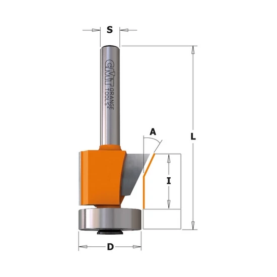 CMT Keményfém lapkás kúposmaró, D=19-24,5; A=0°-25°; S=6-8