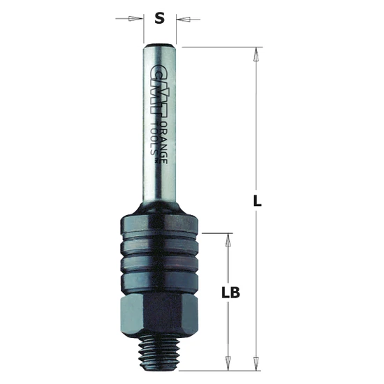 CMT Befogószár a 822-es nútmaró tárcsákhoz, M8-M12, LB= 26-57; S=6-12,7