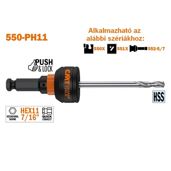 CMT Push&Lock központosító körkivágóhoz