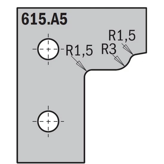 CMT bútorfront maró CNC lapka; 615.A5