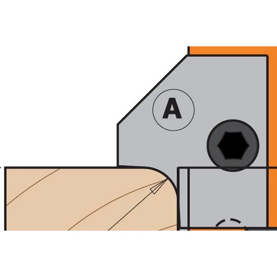 CMT Keményfém cserelapka pár R=5+45° (felső)