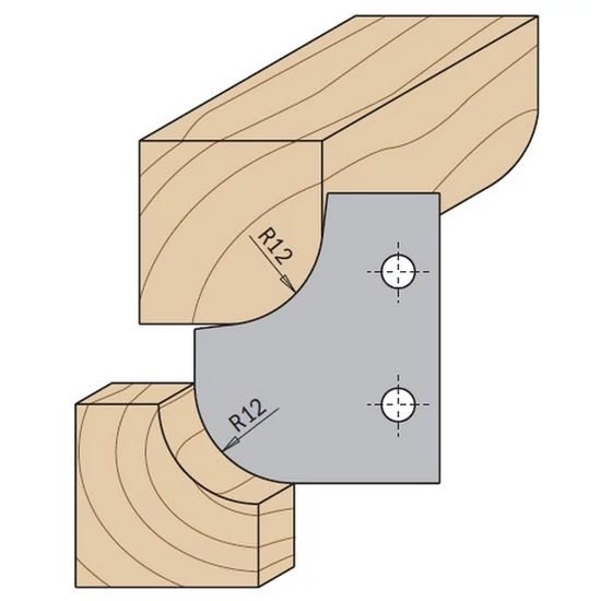 CMT Keményfém cserelapka pár, R12