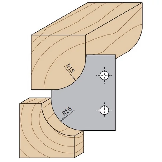 CMT Keményfém cserelapka pár, R15