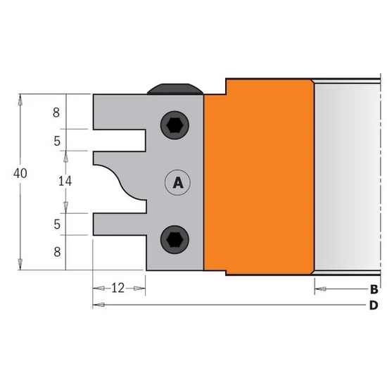 CMT Keményfém cserelapka pár, "A" profil