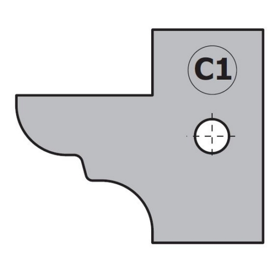 CMT Keményfém cserelapka pár, "C1" profil