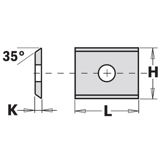 CMT Keményfém cserelapka 7,65x12x1,5