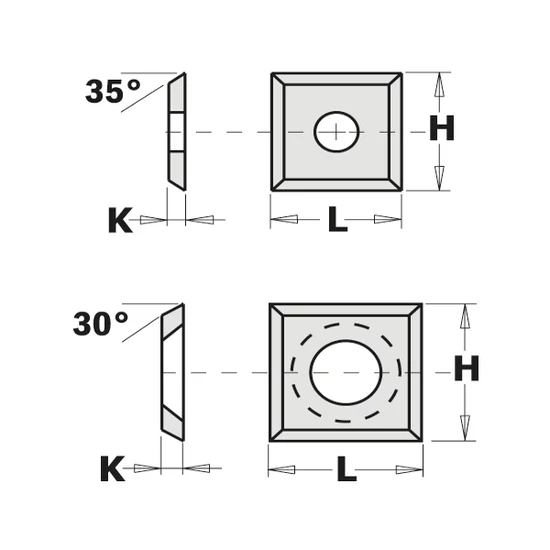 CMT Keményfém cserelapka 12x12x1,5