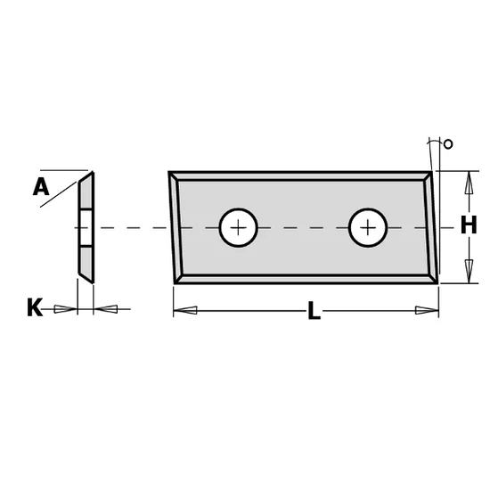 CMT Keményfém cserelapka 49,6x12x1,5