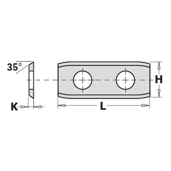 CMT Keményfém cserelapka 20x12x1,5