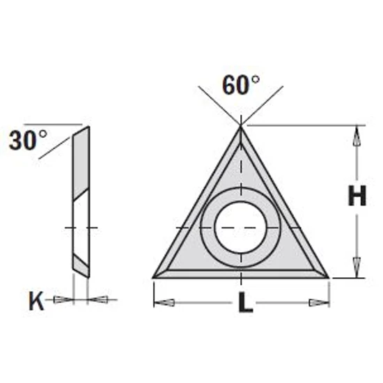CMT Keményfém cserelapka 22x19x2