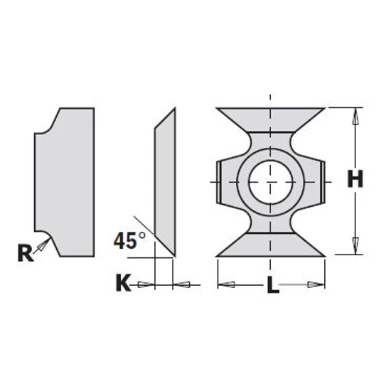 CMT Ipari fózoló marókés - 45°