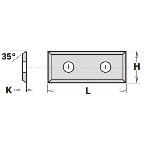 CMT Keményfém cserelapka 49,5x9x1,5