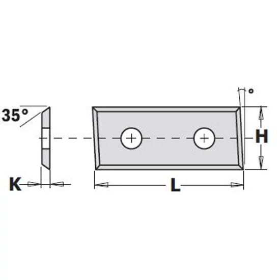 CMT Keményfém cserelapka 48,3x12x1,5