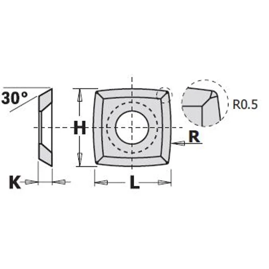 CMT Keményfém cserelapka 15x15x2,5