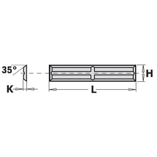 CMT Keményfém cserelapka 50x5,5x1,1