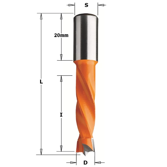 CMT Sorozatfúró zsákfuratokhoz, D=4-16; L=57,5; S=10