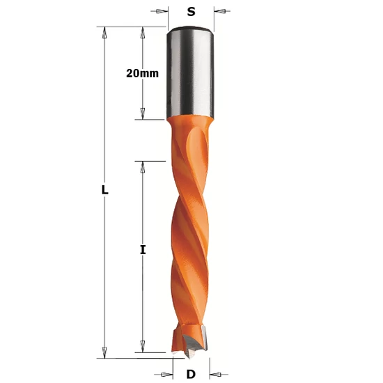 CMT Sorozatfúró zsákfuratokhoz, D=4-16; L=70; S=10