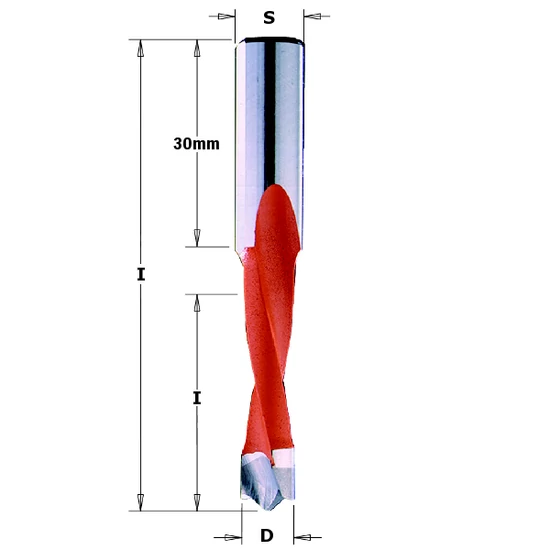CMT Sorozatfúró zsákfuratokhoz, D=5-12; L=70; S=10