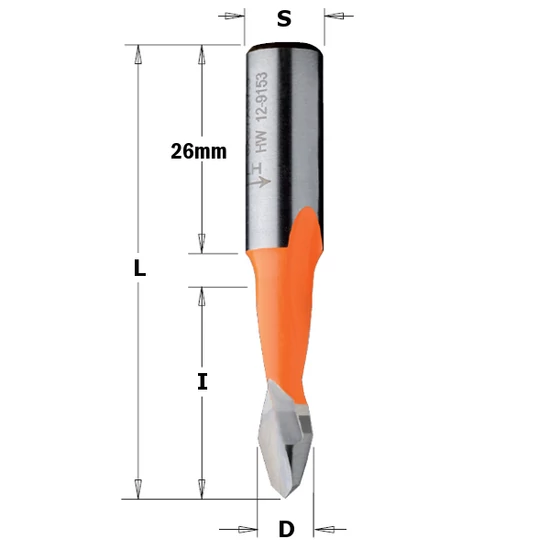 CMT Átmenő sorozatfúró, D=5-8; L=57,5; S=10