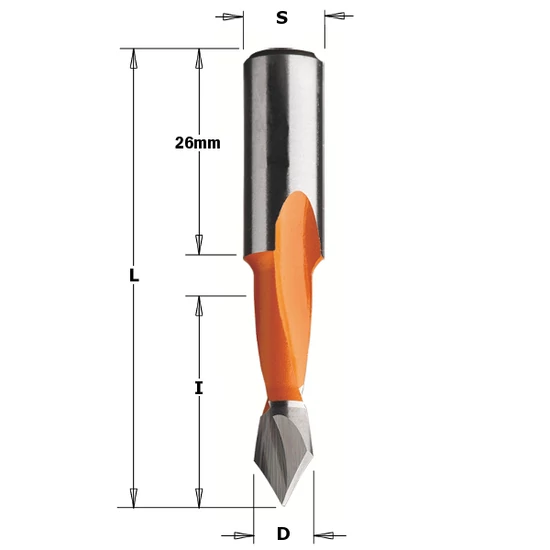 CMT Átmenő sorozatfúró, D=5-10; L=57,5; S=10