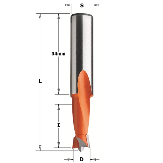 CMT Sorozatfúró zsákfuratokhoz, D=5-10; L=57,5; S=10