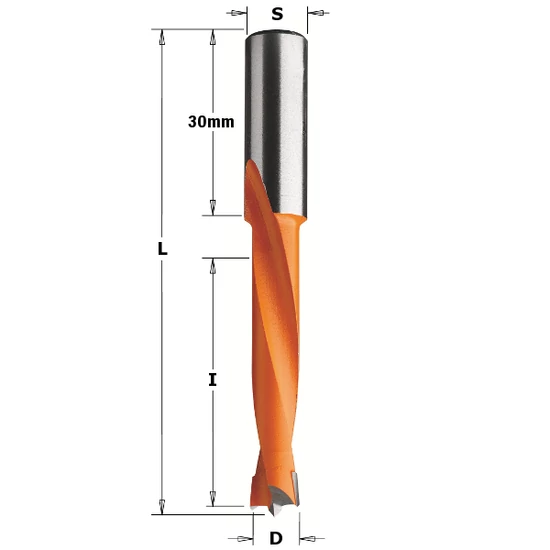 CMT Sorozatfúró zsákfuratokhoz, D=5-12; L=77; S=10
