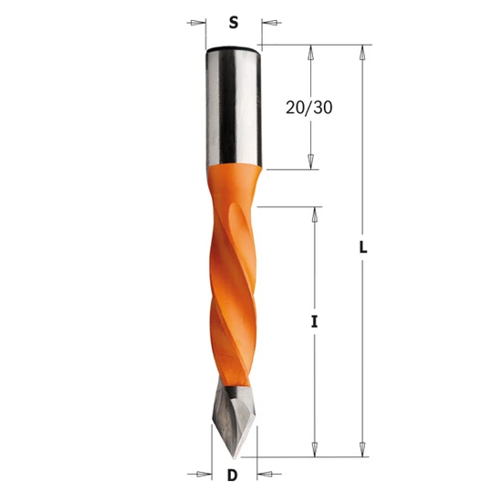 CMT Átmenő sorozatfúró, D=4-10; L=70; S=10